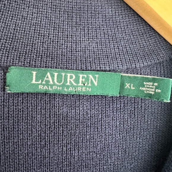 Ralph Lauren Women XL Bullion Crest Sweater Jacket Blazer Cotton Preppy College - Picture 4 of 7